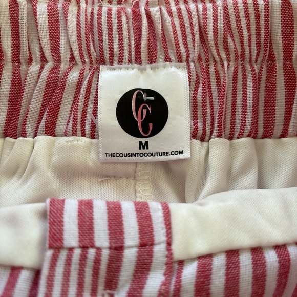 Striped Pink Button-Up Skirt - Picture 3 of 7